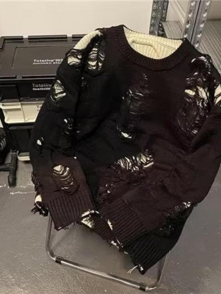 Cardigan din tricotat rupt, unisex, din două piese - Stil confortabil de toamnă/iarnă, relaxat