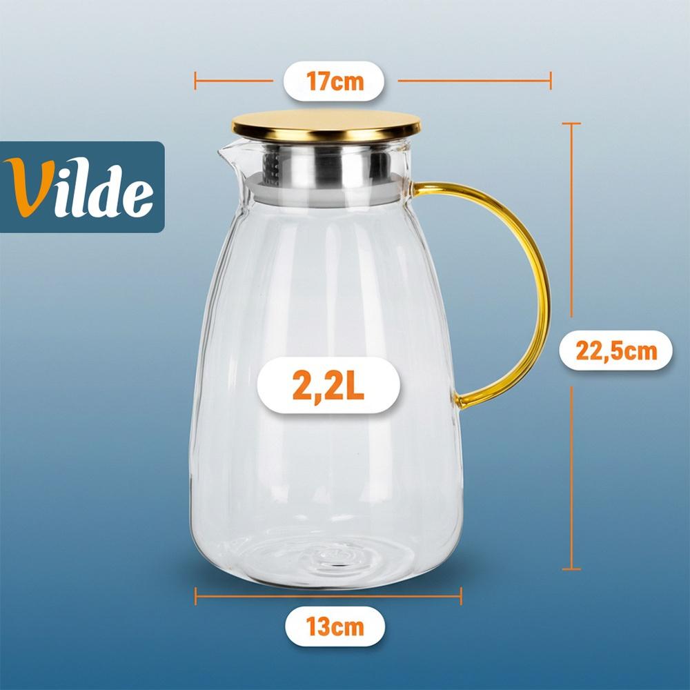 Glass Jug with Lid 2.2 L
