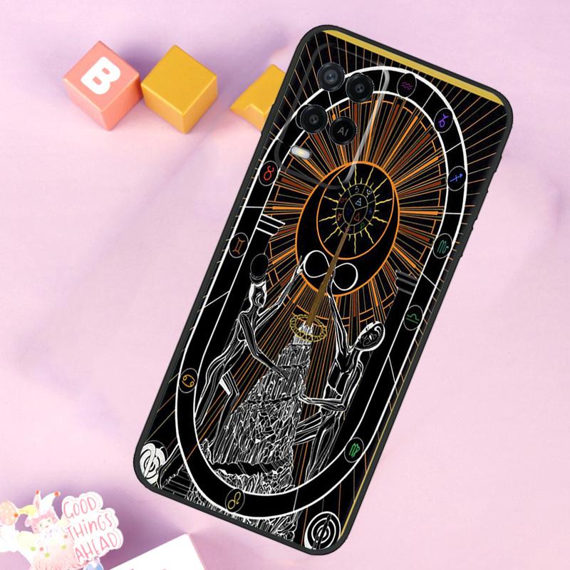 The SUN Tarot card Case For Oppo A98 A78 A18 A38 A58 A74 A94 A54 A15 A17 A57 A6 A5 Pro A16 A76 A96 A40 A60 A80