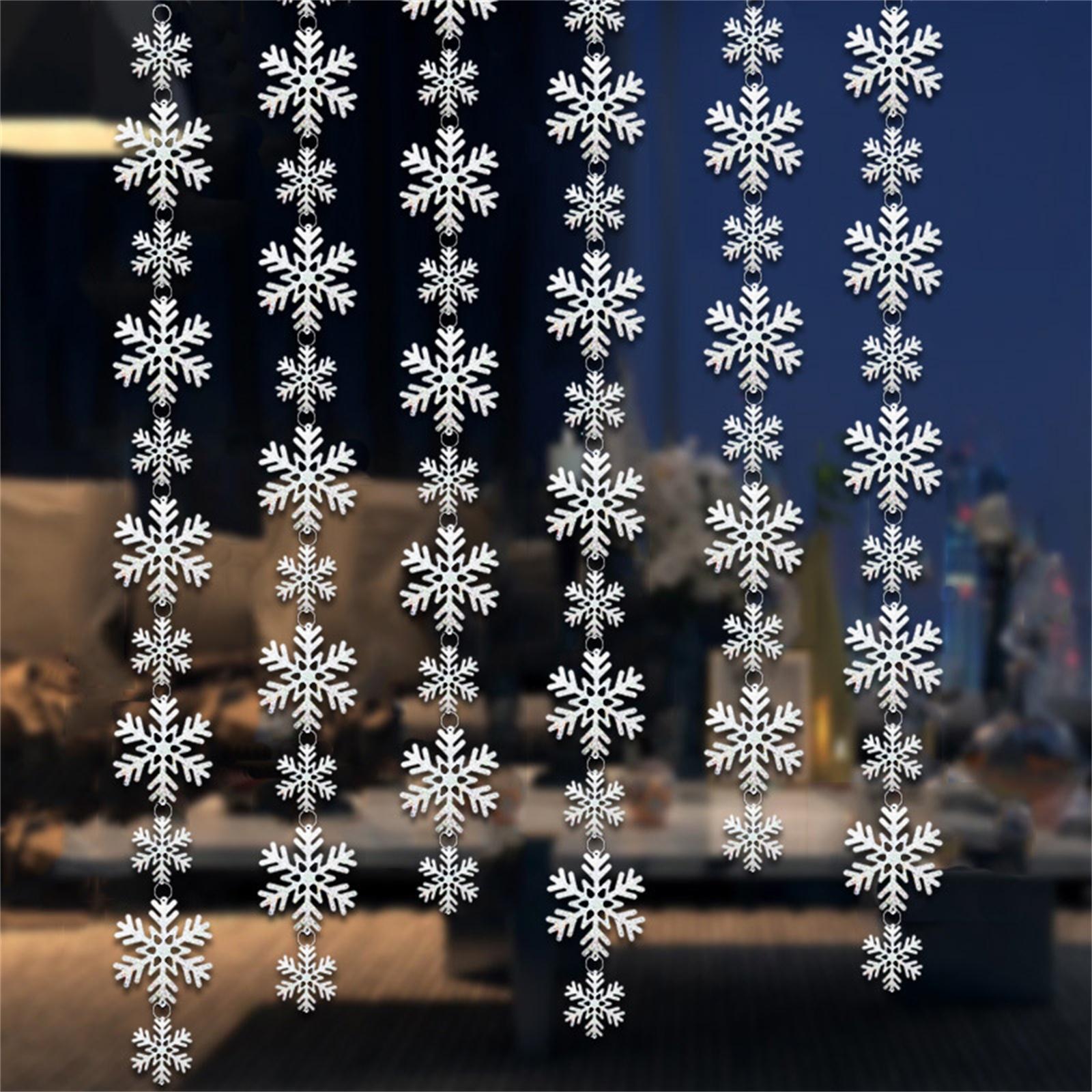 

Snowflake Ornaments Christmas Banner Snowflake Garland Party Winter Festival Party Supplies Party Decoration New Year Party Home Decorat One Size