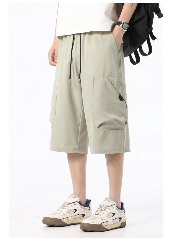 Men's Plus Size Summer Breathable Ice Silk Straight Pants 2026