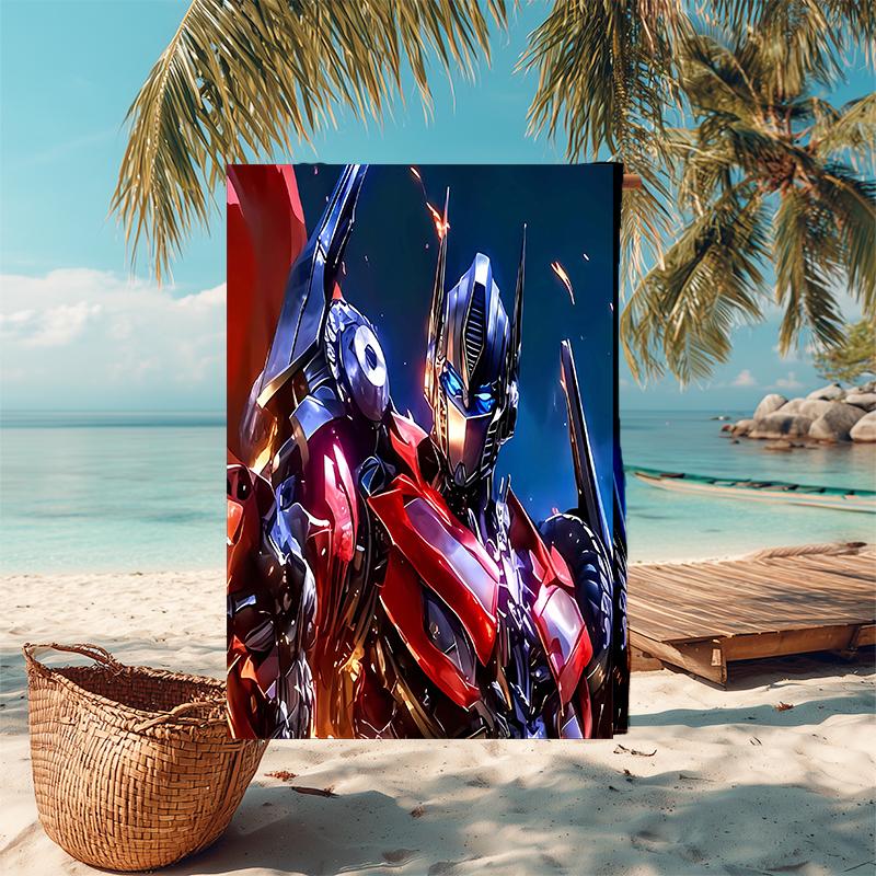 1pc Transformers2 Beach Towel, Comfortable and Thick, and Swimming/Bath/Picnic/Camping Towel, Suitable for Seaside Beaches