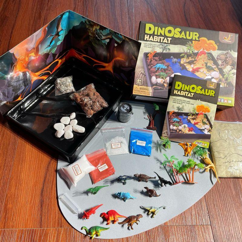 

In Stock Hair Kids Toy Dinosaur Habitat Micro Landscape Handmade DIY Volcanic Eruption Experiment Primary School Student STEAM Recommended Dinosaur Habitat Suit