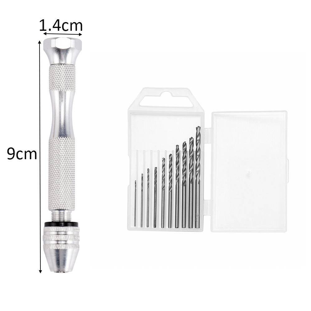 Metal Hand Drill Equipments UV Resin Mold Tools Set and Handmade Jewelry Tool with 0.8mm-3.0mm Drill Screw for Resin Casting