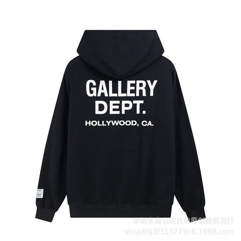 Cross-border American trendy brand GALLERY DEPT classic letter print hooded sweater men's and women's high street hoodie jacket