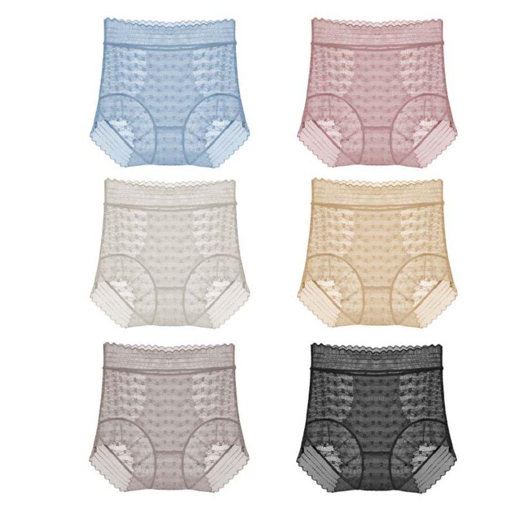 Hollow Out Lace Flower Briefs Ultra-thin Panties for Women Elastic Lace Mesh Panties  Lady