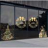 Christmas Sticker Gold PVC Double-sided Printed Static Window Sticker Christmas Decorations Atmosphere Glass Sticker New Year