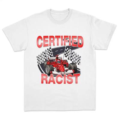 Maglietta Grafica Meme da Corsa Divertente Certamente Razzista Donna Manica Corta T-shirt Donna Estate Alta Qualità Y2k Top Streetwear