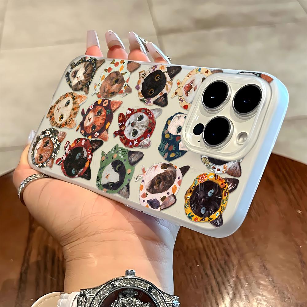 

Funny Cat Expressions Phone Case For Iphone 17 Case Iphone 16 Pro Max 11 15 14 12 Pro Max Plus Xr Se Air Silicone Soft Cover iphone 11 Pro