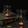 Nordic Home Decor Glass Candle Heat Resistant Oil Furnace Aroma Burner Holder Candlestick Vase Romantic Wedding Decoration