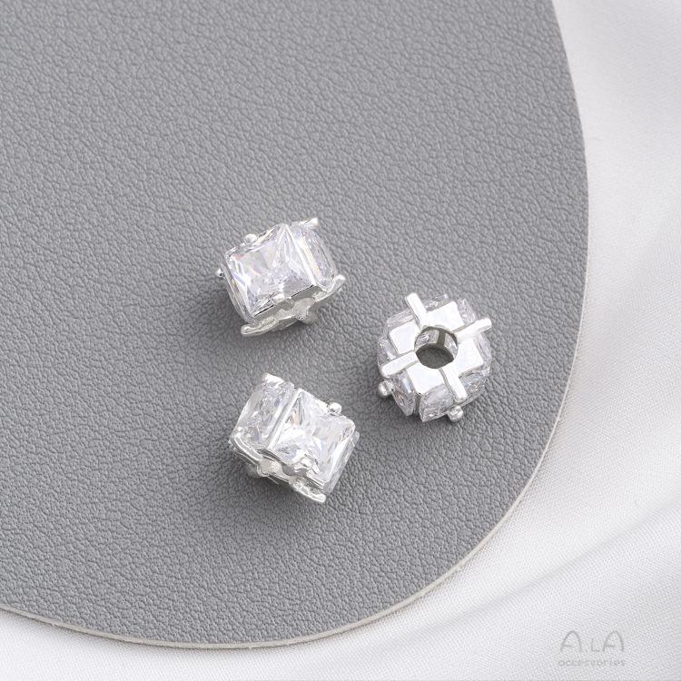 14K Gold-Plated Zircon Spacer Beads for DIY Jewelry