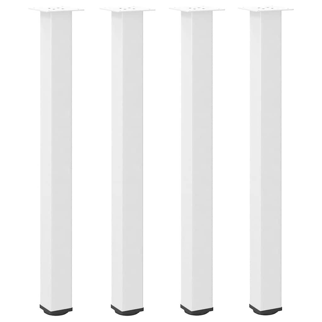 Vidaxl Nogi Do Stolika Kawowego, 4 Szt., Biale, 90-92 Cm, Stal