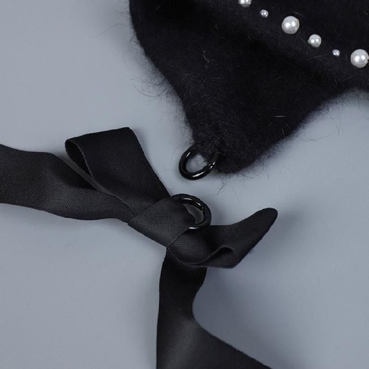 Stylish Earflap Hat Elegant Bows Tassels Pearls Earflap Hat Stylish Women Hat for Trendy Accessorizing