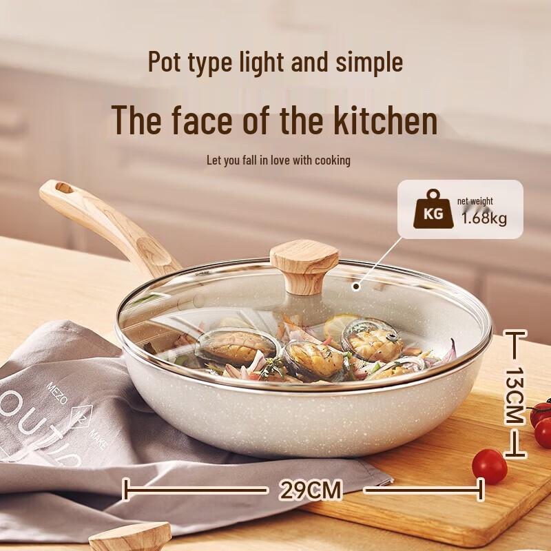 

Little Bear 28cm Aluminum Non-stick Wok