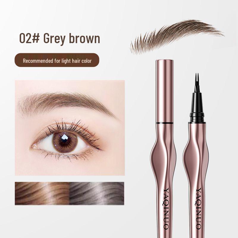 Douyin Xiaoyu Haitang Dual-Tip Eyebrow & Eyeliner Pencil—Waterproof, Sweatproof, Natural, Ultra-Fine, and Long-Lasting for Defined Brows
