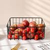 Fruit Bowl Washing Fruit Hollow Drain Basket Iron Fruit Basket Living Room Coffee Table Net Red Fruit Plate Snack Storage Basket