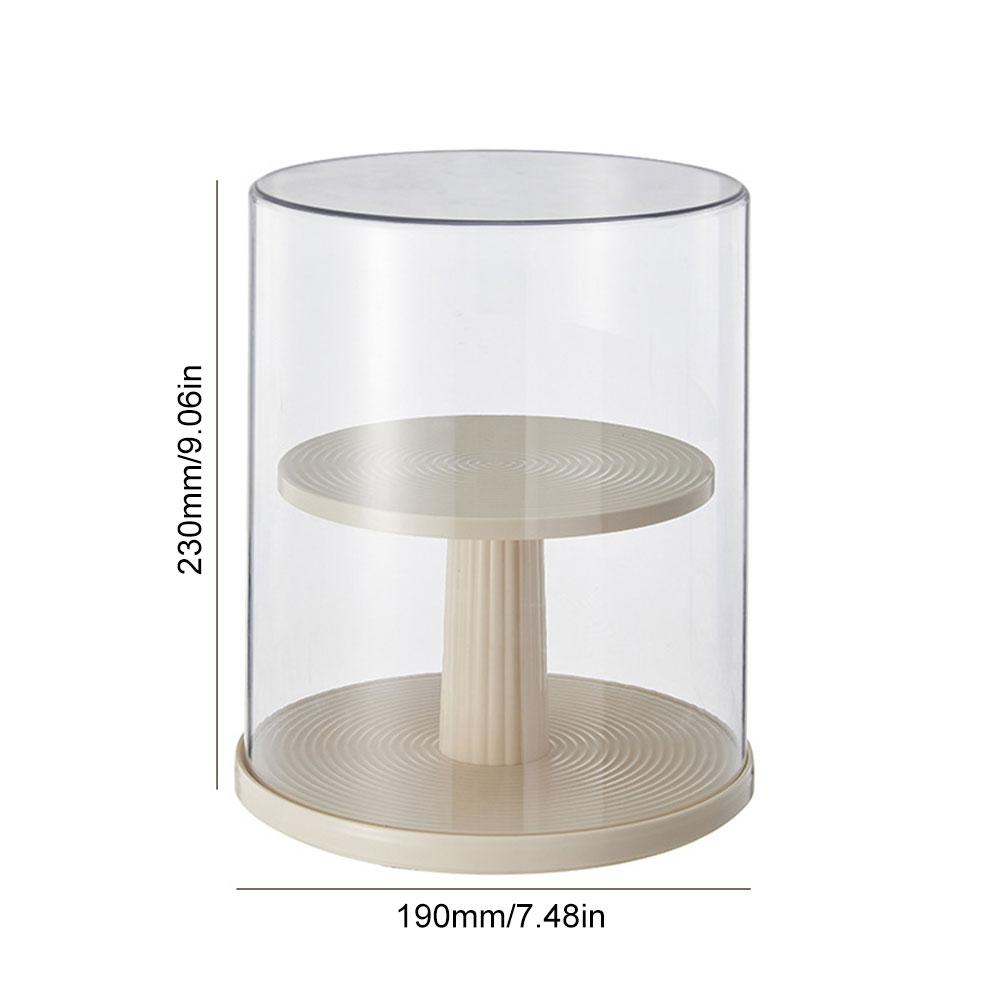 360 Grad Drehbarer Anime Figuren Aufbewahrungsbox Stapelbare Vitrine 2 Etagen Staubdichte Vitrine für Sammlerstücke Actionfiguren