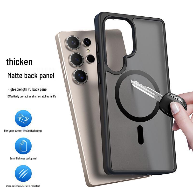 Samsung S25 Ultra Magnetic Case: Simple Matte Skin-Feel, S24 Protective Phone Cover