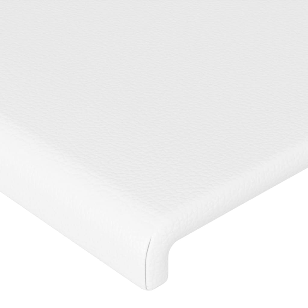 Vidaxl Zagłówek Do Łóżka Z Led, Biały, 200X5X78/88 Cm, Sztuczna Skóra