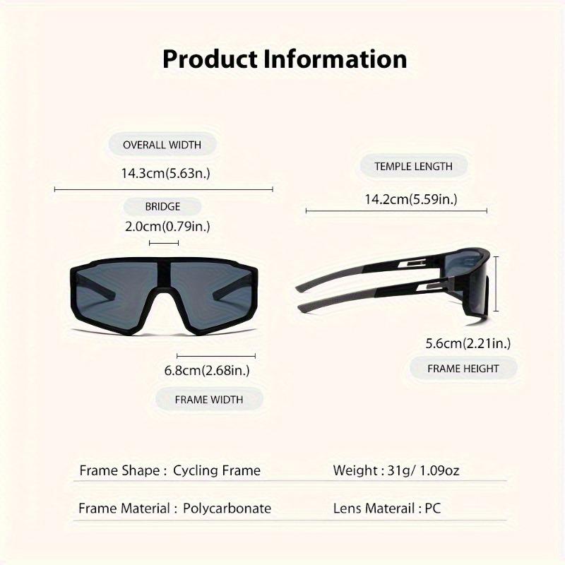 2pcs Outdoor Sports Sunglasses Cool Cycling Sunglasses Windproof Glasses