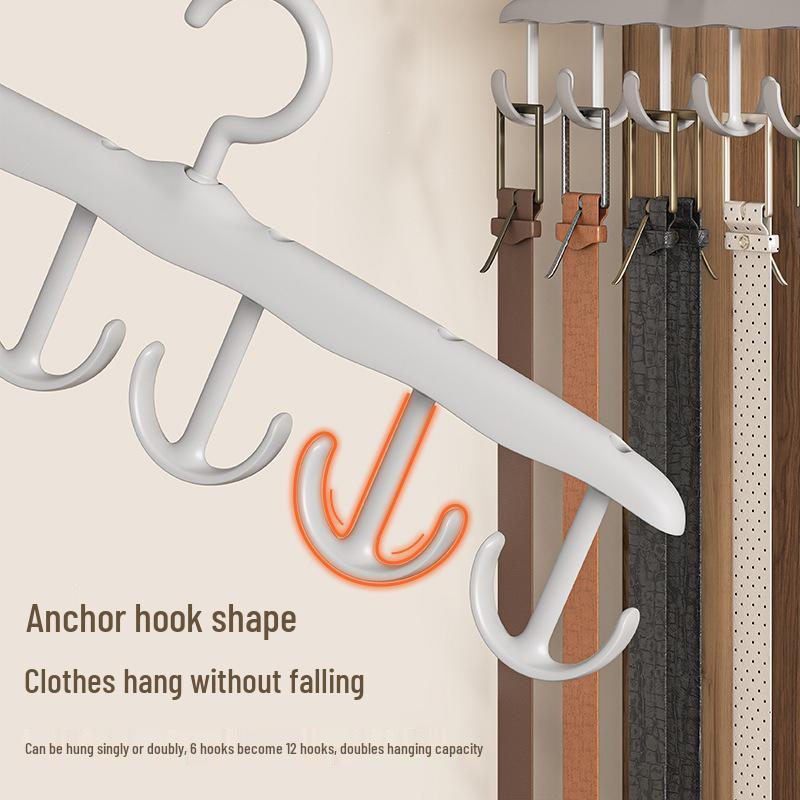 Plastic Multi-functional Non-slip Hanger for Underwear, Vests, and Clothes, 2kg Load-bearing, with Hook and Wave Design for Drying and Storage.