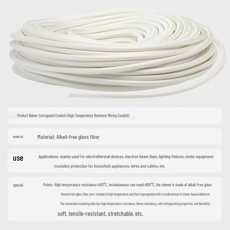 High-Temperature Fiberglass Insulating Wire Sleeve