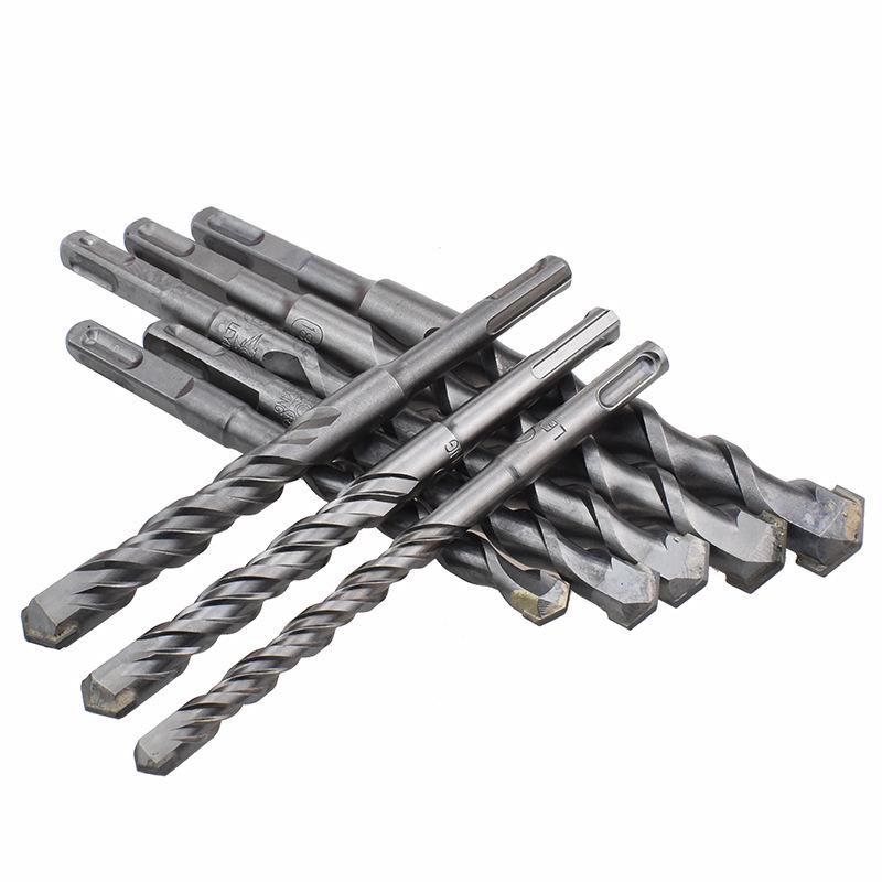 Nigao Four-Hole Electric Hammer Drill Bits for Concrete, with Round and Square Heads for Extended Wall Drilling