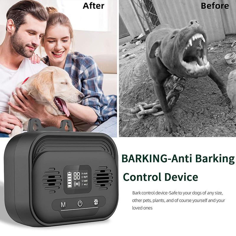 Benepaw Effective Anti Barking Device Adjustable LCD Screen Ultrasonic Dog Bark Deterrent Waterproof Pet Training Up 15m 4