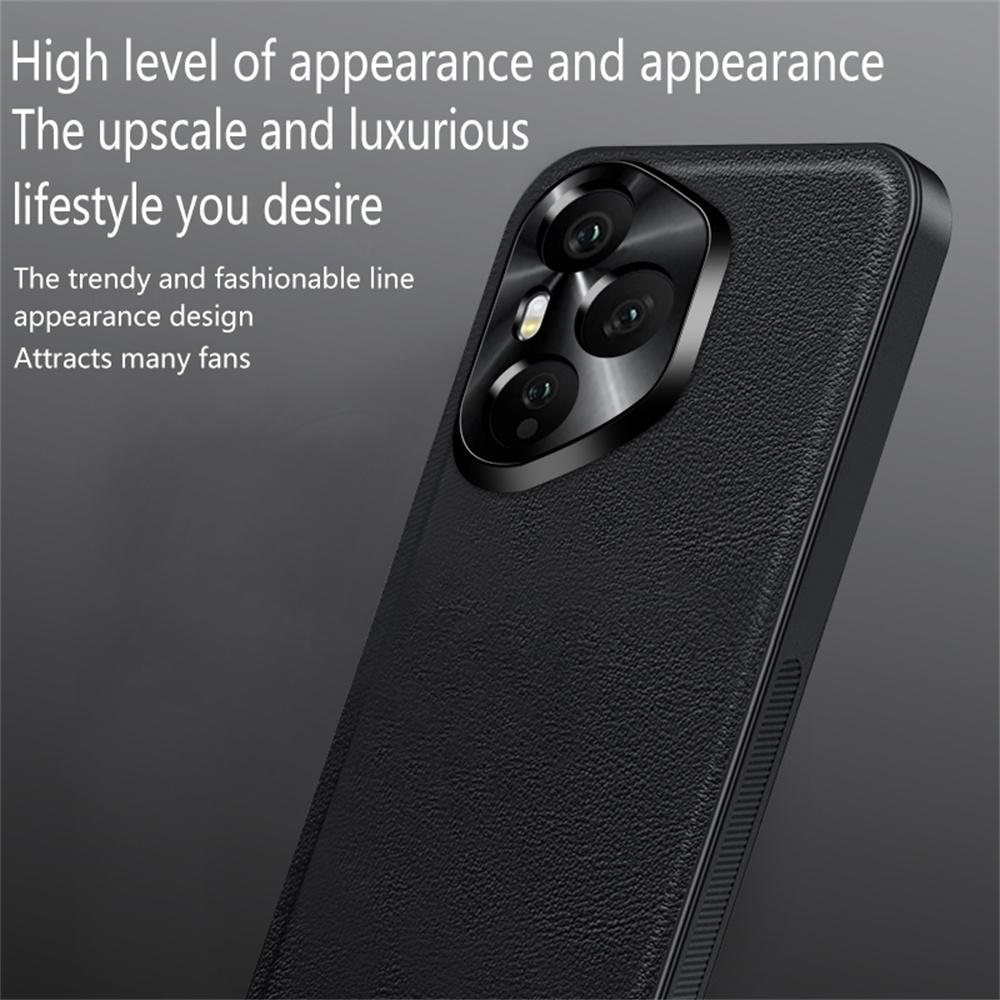 For Honor 400 Pro 5G (Global) Case PU + TPU + PC Phone Back Cover with Metal Lens Frame