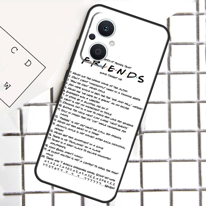 Friends TV Show For OPPO Reno 13 14 12 11 10 Pro 11F 12F 13F 14F 7 8 Lite 8T OPPO Find X5 X6 X8 X9 Pro Case