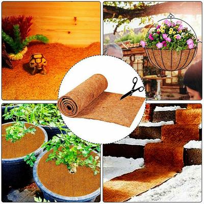 Coconut Palm Mat For Using With Hanging Baskets, Vases, Terrariums Cuttable Floor Mat Natural Coco Liner Sheet 20/25x100cm