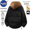 NASA MARVEL Men's Faux Two-Piece Hooded Padded Jacket