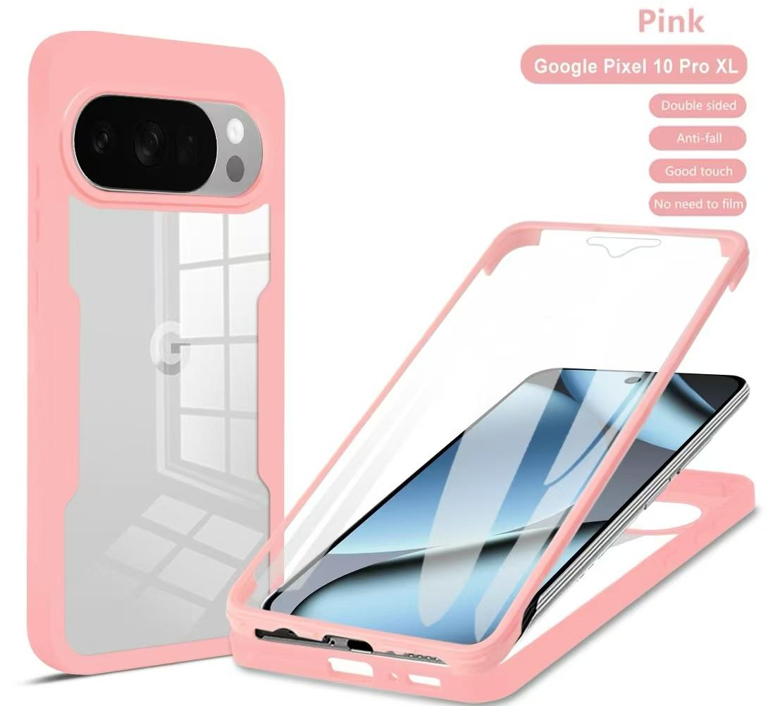 

3IN1 Armor 360° Full-protector Transparent With Screen Protector Phone Case For Google Pixel 10A 10 9 Pro XL PC+TPU Anti-drop Ott-Box Defender Cover Google Pixel 9 Pro XL