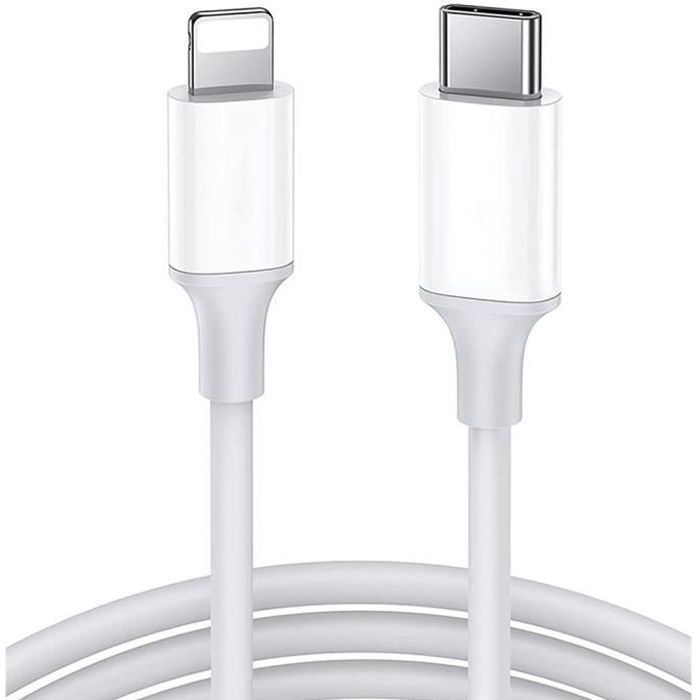 Câble USB C vers Lightning 1 m pour iPhone iPad Pro / Air