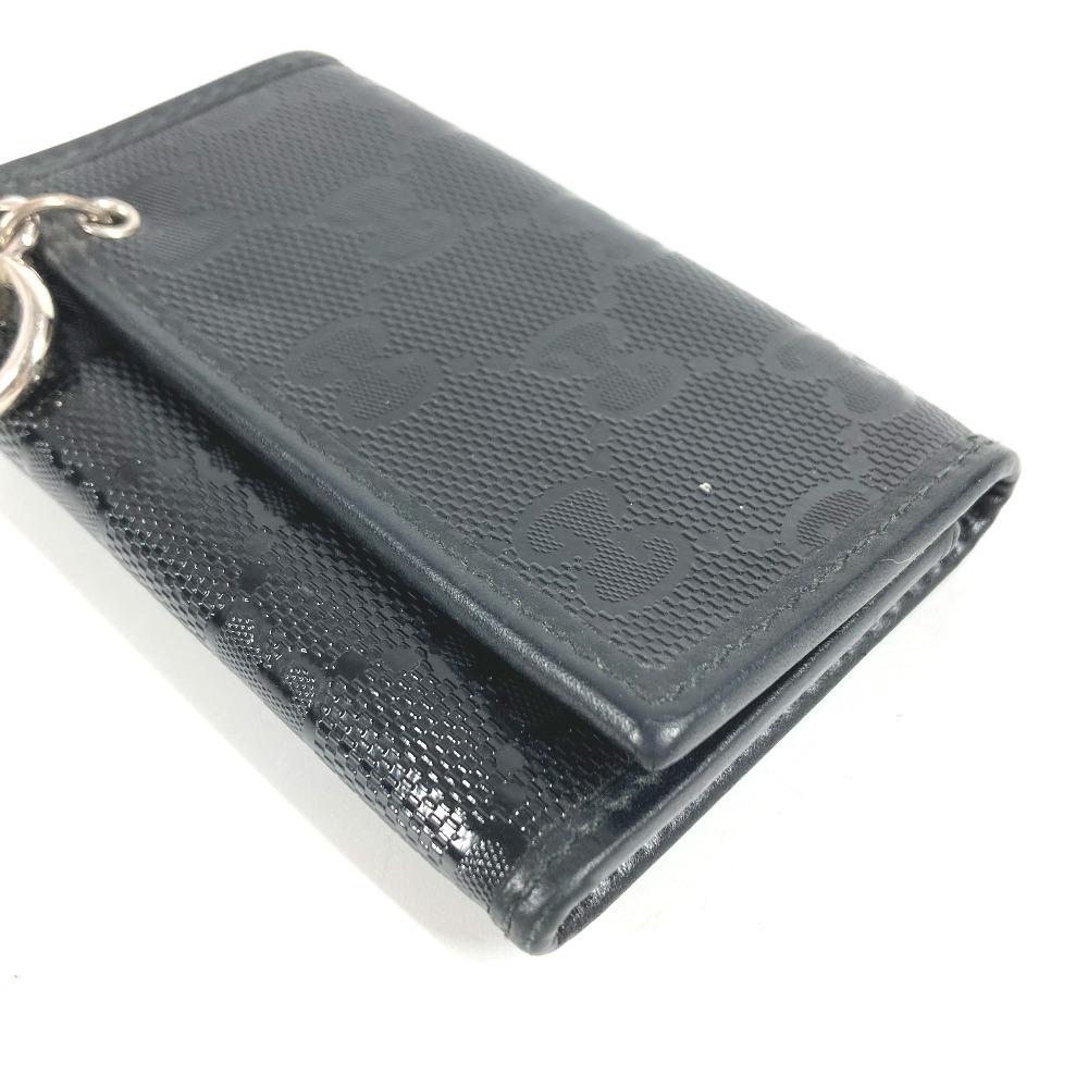 GUCCI 212111 6P key GG implementation  Key Case GG implementation Black