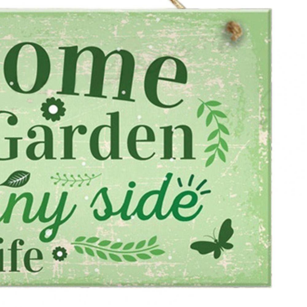 Letter Printed Garden Wooden Sign Handmade Door Hanging Decor Welcome To My Garden Sign Party