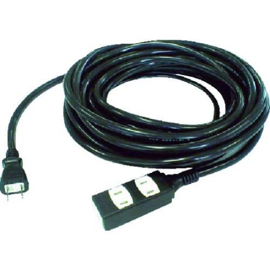 TRUSCO Soft Type Plug, 3-Outlet Tap, 10m, Black, TRIS15-103-BK