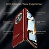 Leather Plated Frame with Tempered Glass Protective film Case For Huawei Mate X6 MATE X6 All-inclusive Hinged Cover