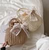 Simple Design Straw Handbags For Women Handmade Bohemian Style Beach Bag Summer Fashion Pack Bucket Bag Purse Totes