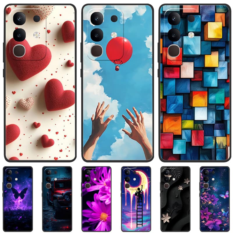 Phone Case For Vivo Y29 4G Cases Soft Silicone Cover For VIVO T4X 5G Fashion Case 2025 Shockproof Cover Full Protector Shells