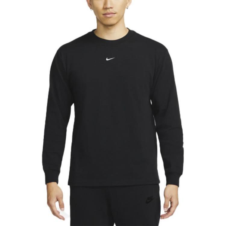 Nike T Shirts Men's Black Crew Neck Moderate Straight Fit DJ6175-010