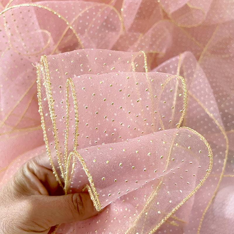 

1Pc Bubble Gauze Tape Sweet Handmade Materials Multi Use Bouquet Packaging DIY Clothing Accessories Cake Decoration Gift Ribbon
