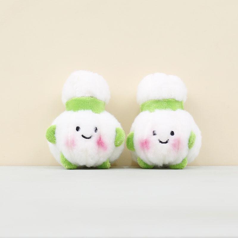 Garlic Shaped Plush Toy Keychain With Soft Short Plush For Bag Accessories