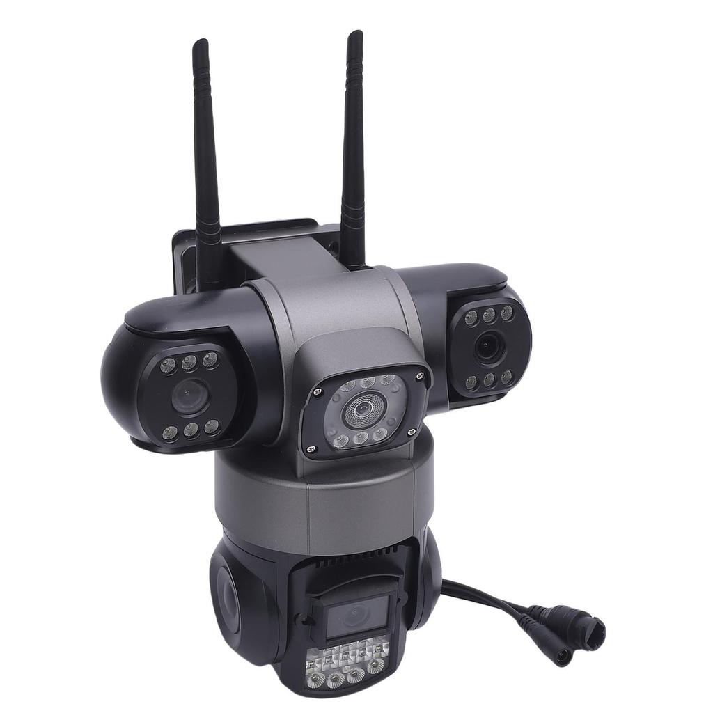 2MP Triple Lens Security Camera 2.4GHz WiFi Security Camera with Motion Detection 2 Way Talk Smart Alarm Support Up To