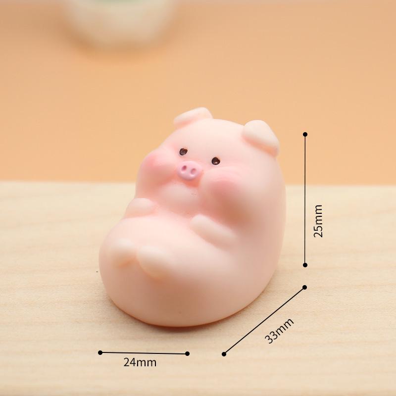 Car Console Cute Mini Pig Figurines - Home Decor Ornaments