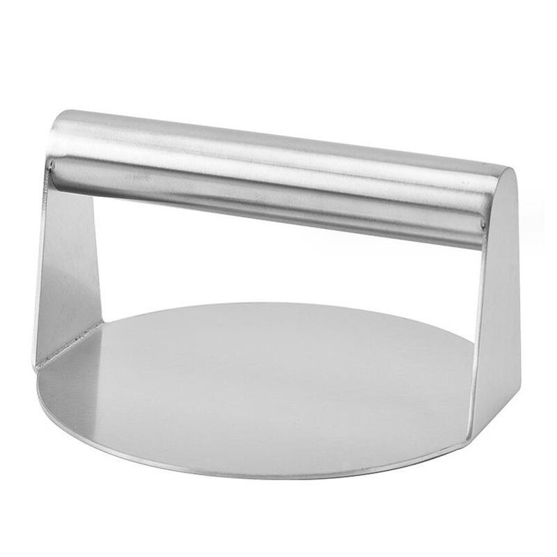 Stainless Steel Patty Press: Teppanyaki, Squid, Barbecue, Steak, and Hamburger Tool for Camping.