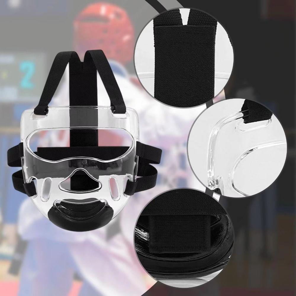 Breathable Taekwondo Helmet Gear Transparent Mask Taekwondo Helmet  Face Guard