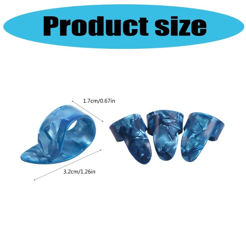 4Pcs Thumb and Finger Picks Guitar Finger Picks Replacement Flat Thumbpicks Finger Cot Picks for Acoustic Guitar