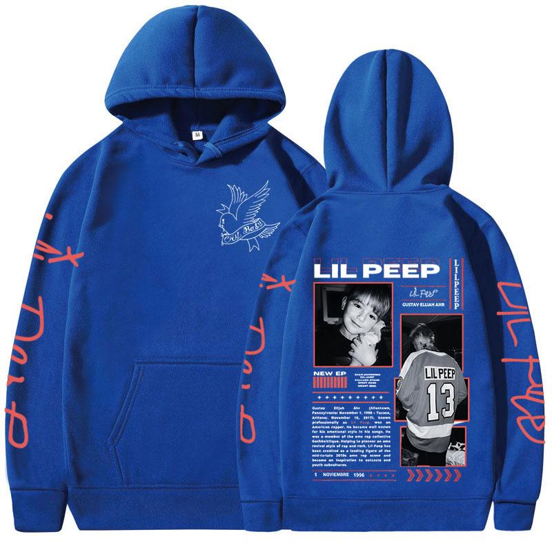 Raper Lil Peep Crybaby Hellboy Bluzy z kapturem Moda Hip Hop Retro Bluzy Męskie Odzież Luźne Długie Rękawy Polarowe Swetry