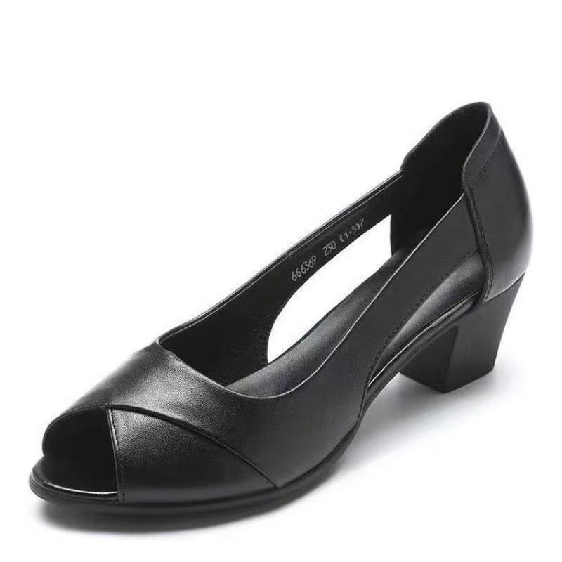 Modă 2025 Pantofi Noi de Damă Pompi cu Vârf Decupat Decupaje Sandale cu Toc Înalt Pantofi cu Platformă Barcă Femeie Sandale cu Vârf Deschis Femeie Vară